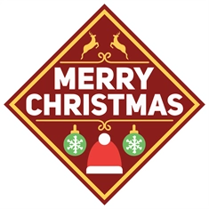 Christmas Decoration Merry Christmas Sign Sticker